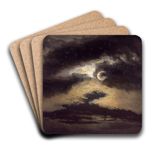 Clouds in Moonlight by Knud Baade Art Drink Coaster set