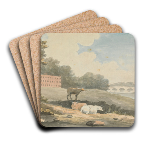 Pastural by Edward Francis Burney Art Drink Coaster set Pastural by Edward Francis Burney Art Drink Coaster set