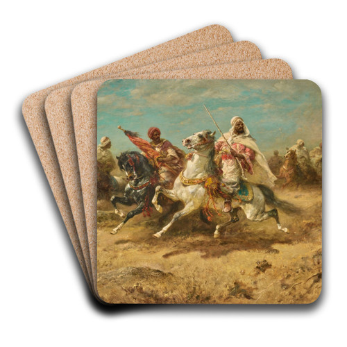 The Charge by Adolf Schreyer Art Drink Coaster set