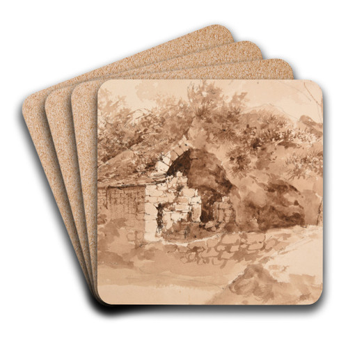 Ruines de bergerie by Jacques-Raymond Brascassat Art Drink Coaster set