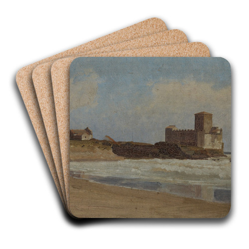 Meereskste bei Palma auf Sizilien by Wilhelm Ludwig Friedrich Riefstahl Art Drink Coaster set Meereskste bei Palma auf Sizilien by Wilhelm Ludwig Friedrich Riefstahl Art Drink Coaster set