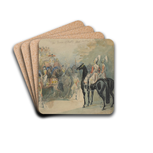 The Duchess Of Kent's State Carriage by Constantin Guys Drink Coasters - set of 4