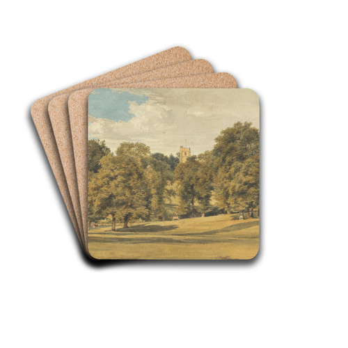 Bushey Church from the South West by William Henry Hunt Drink Coasters - set of 4