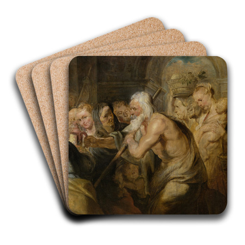 Diogenes Looking for an Honest Man by Peter Paul Rubens Art Drink Coaster set Diogenes Looking for an Honest Man by Peter Paul Rubens Art Drink Coaster set