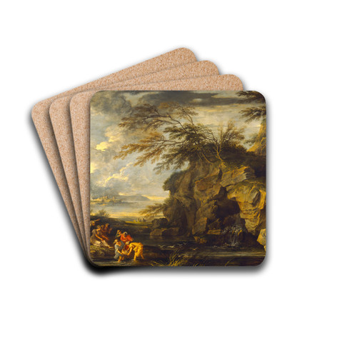 The Finding of Moses by Salvator Rosa Drink Coasters - set of 4