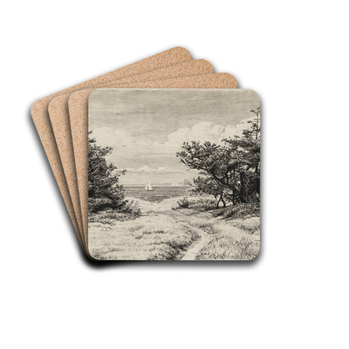 Udsigt til Havet by Carl Bloch Drink Coasters - set of 4