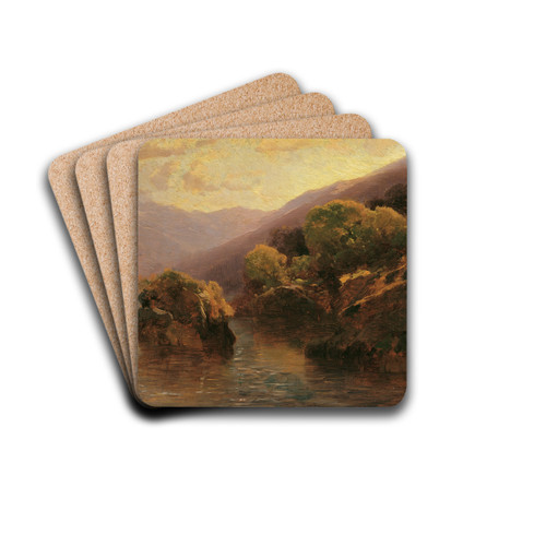 Partie vom Genfer See by Alexandre Calame Drink Coasters - set of 4