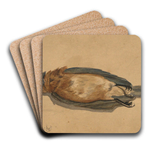 DeadBird by John La Farge Art Drink Coaster set DeadBird by John La Farge Art Drink Coaster set