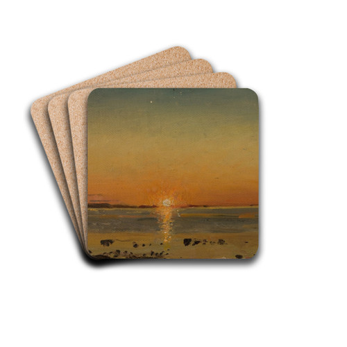 Fra Eidem, Aafjord by Amaldus Nielsen Drink Coasters - set of 4 Fra Eidem, Aafjord by Amaldus Nielsen Drink Coasters - set of 4