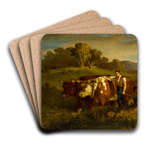 Herdsmen with Cows by Edward Mitchell Bannister Art Drink Coaster set