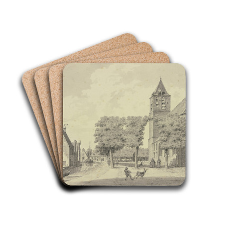 View from Mappelt by Cornelis Pronk Drink Coasters - set of 4 View from Mappelt by Cornelis Pronk Drink Coasters - set of 4