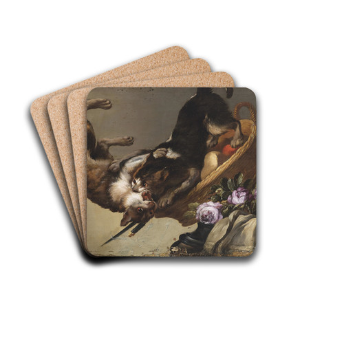 Kmpfende Katzen by Frans Snyders Drink Coasters - set of 4
