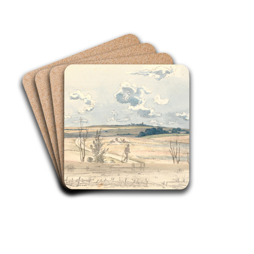 Et landskab by Martinus Rrbye Drink Coasters - set of 4