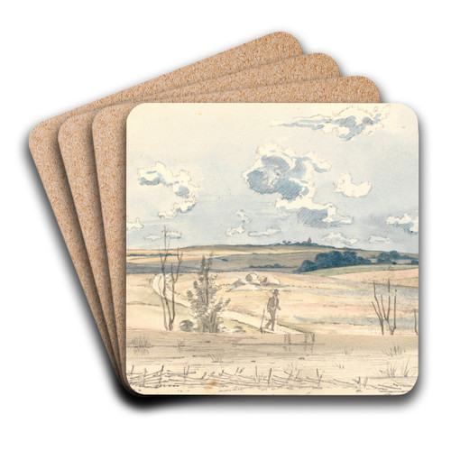 Et landskab by Martinus Rrbye Art Drink Coaster set