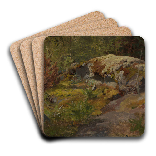 Forest Floor by Hans Gude Art Drink Coaster set