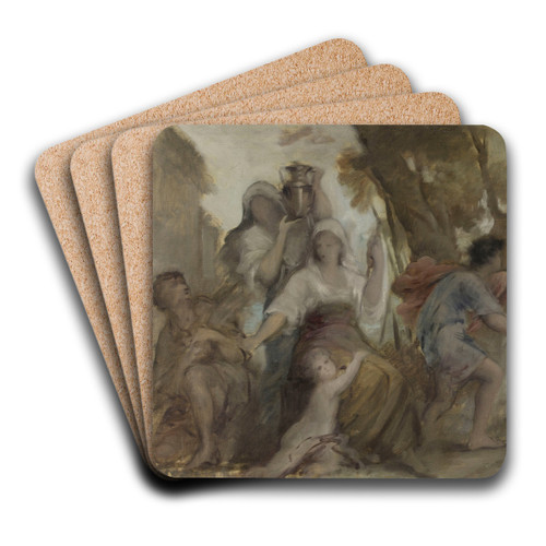 Maternit et labourage by Franois Lafon Art Drink Coaster set