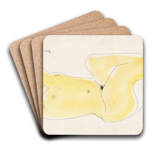 Liggende naakte vrouw by Reijer Stolk Art Drink Coaster set