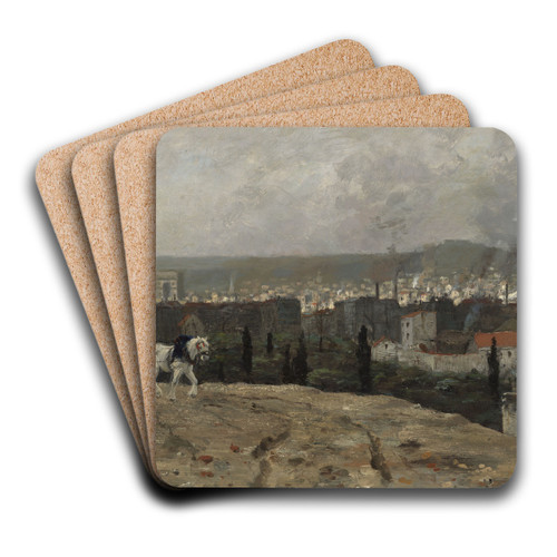 Parisian View by Frits Thaulow Art Drink Coaster set Parisian View by Frits Thaulow Art Drink Coaster set