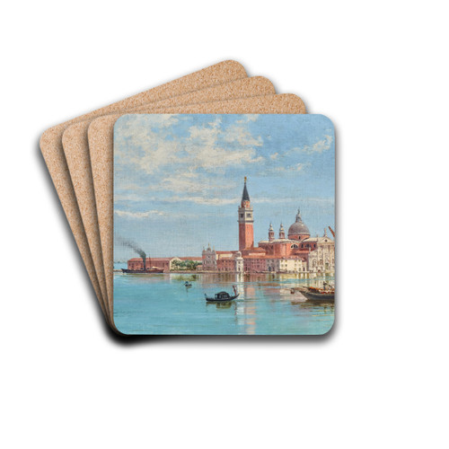 Venice, a View of San Giorgio Maggiore by Antonietta Brandeis Drink Coasters - set of 4