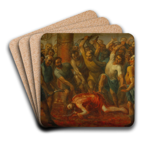 The Flagellation by Nicols Enrquez Art Drink Coaster set
