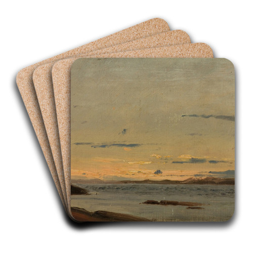 Sommeraften, Hvaler by Amaldus Nielsen Art Drink Coaster set Sommeraften, Hvaler by Amaldus Nielsen Art Drink Coaster set