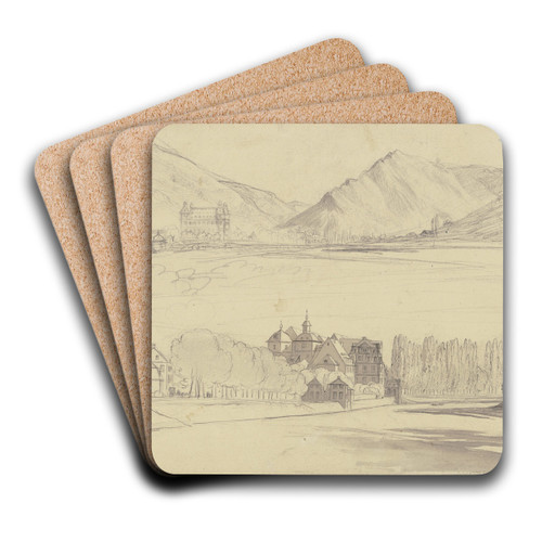 Bad Ems by Anton Radl Art Drink Coaster set