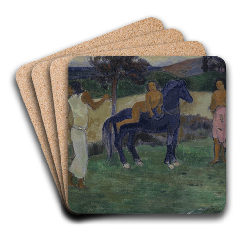 Composition with Figures and a Horse by Paul Gauguin Art Drink Coaster set