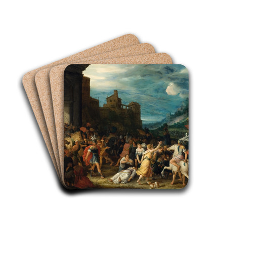 The Horatii Entering Rome by Adriaen van Stalbemt Drink Coasters - set of 4