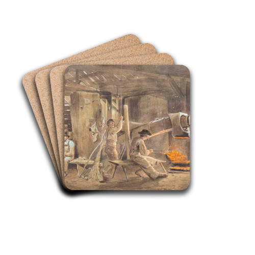 In der Schmiede by Carl Goebel Drink Coasters - set of 4