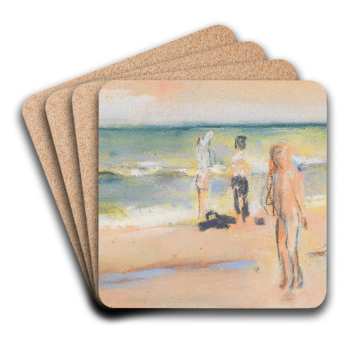 Badende am Strand by Max Liebermann Art Drink Coaster set