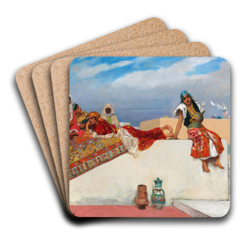 An Afternoon Idyll by Jean-Joseph-Benjamin Constant Art Drink Coaster set
