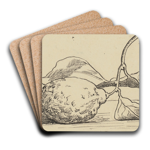 Zitrone by Hans Thoma Art Drink Coaster set