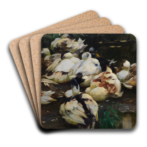 12 Enten im Wasser by Alexander Koester Art Drink Coaster set