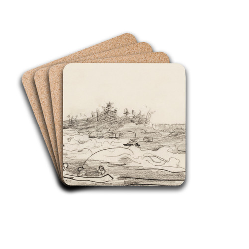 Fishermen in the Rapids by Winslow Homer Drink Coasters - set of 4