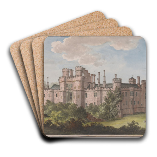 Herstmonceux Castle, East Sussex: South East View by James Lambert of Lewes Art Drink Coaster set Herstmonceux Castle, East Sussex: South East View by James Lambert of Lewes Art Drink Coaster set
