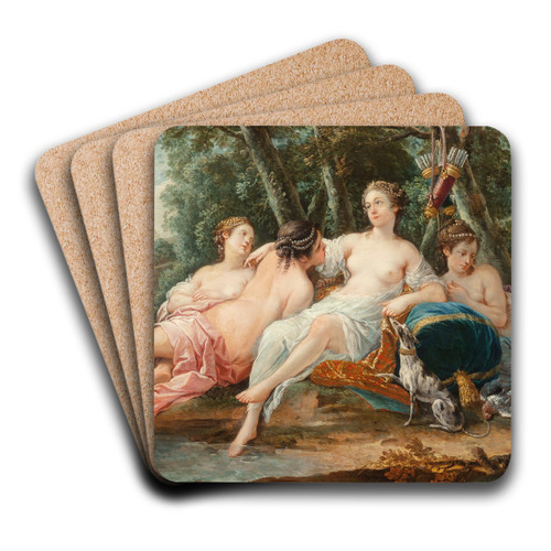 Diana with her nymphs resting after the hunt by Pierre Jollain Art Drink Coaster set