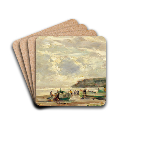 Spiaggia Di Noli by Carlo Follini Drink Coasters - set of 4