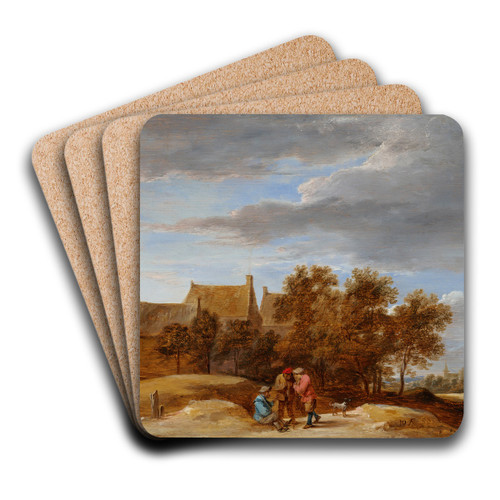 By the Wayside by David Teniers The Younger Art Drink Coaster set