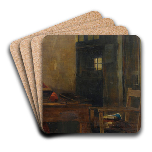 Reading Rabbi by Theodoros Ralli Art Drink Coaster set