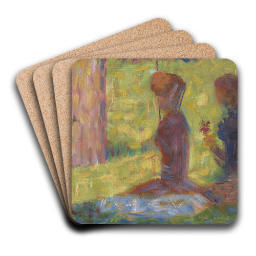 Study of Figures for La Grande Jatte by Georges Seurat Art Drink Coaster set