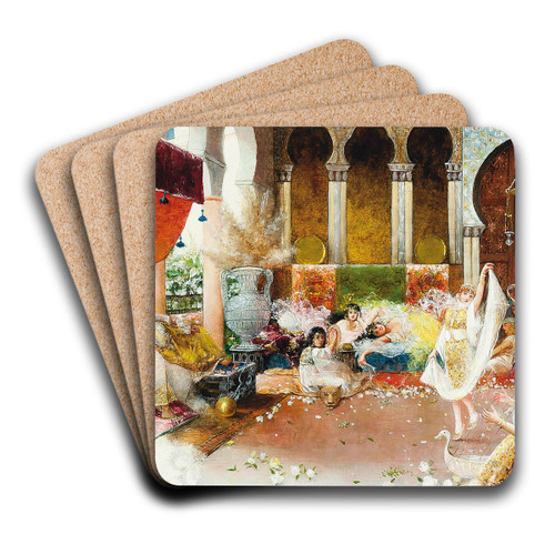 The harem dancer by Antonio Rivas Art Drink Coaster set