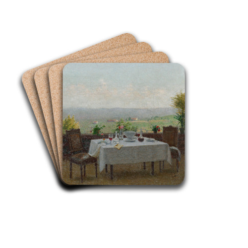 Il telegramma by Angelo Morbelli Drink Coasters - set of 4