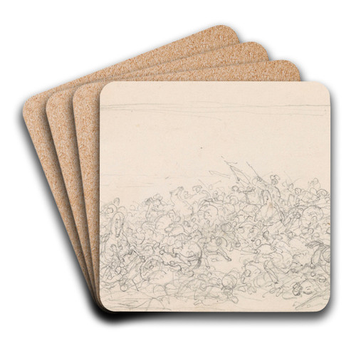The Battle of Nieuwpoort by Nicaise De Keyser Art Drink Coaster set