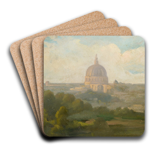 St Peter's Basilica in Rome by Julie Wilhelmine Hagen-Schwarz Art Drink Coaster set