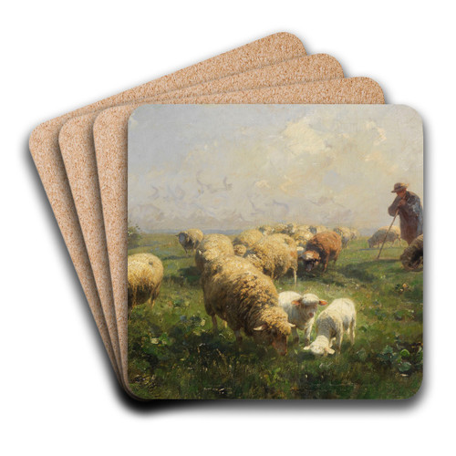 Sonnige Weide by Heinrich Von Zgel Art Drink Coaster set