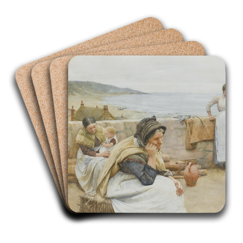 A Village Idyll by Walter Langley Art Drink Coaster set
