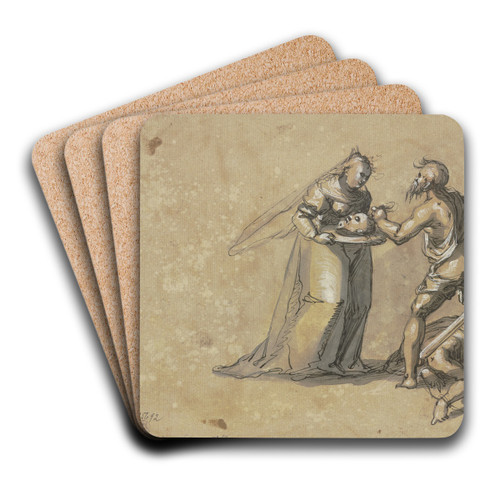 Die Enthauptung Johannes des Tufers by Hermann Weyer Art Drink Coaster set