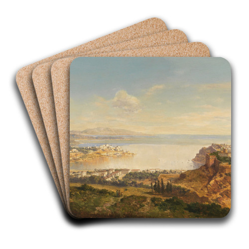 Monaco (Riviera di Ponente) by Albert Zimmermann Art Drink Coaster set Monaco (Riviera di Ponente) by Albert Zimmermann Art Drink Coaster set