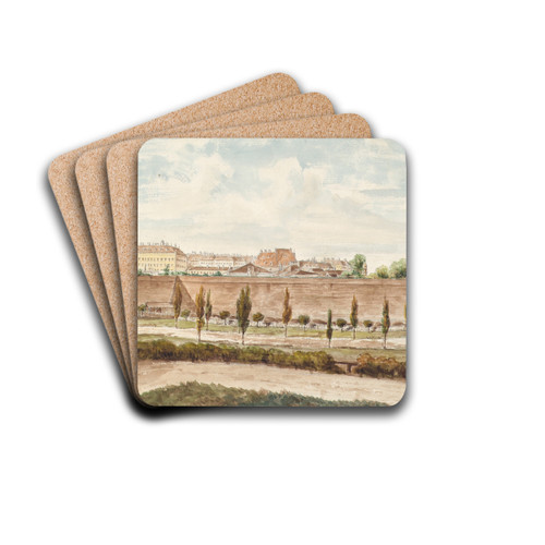 Die Augustinerbastei in Wien by Emil Htter Drink Coasters - set of 4