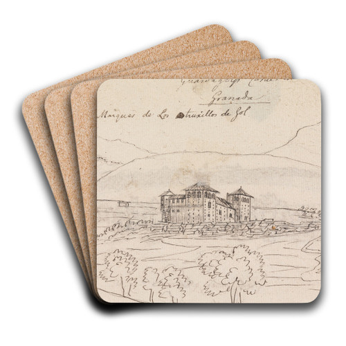 Castle in Granada, Spain by Henry Swinburne Art Drink Coaster set